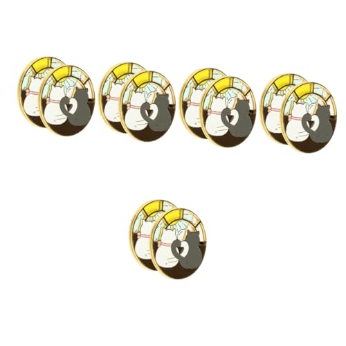 BESPORTBLE 5 Sätze Katzenbroschen Tiermotiv Brosche Clip Für Frauen Niedliche Graue Weiße Für Verschiedene Anlässe 2 Stücke * 5 von BESPORTBLE
