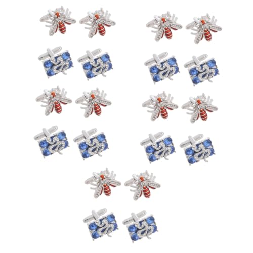 BESPORTBLE 5 Sätze Manschettenknöpfe Mit Bienenmotiv Manschettenknöpfe Für Herren Manschettenknöpfe Für Business Bienenschmuck Herren Smokingknöpfe Kleidungsaccessoire 2 Paare * 5 von BESPORTBLE