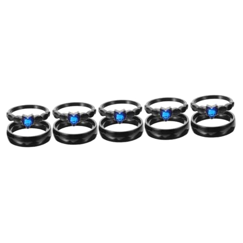 BESPORTBLE 5 Sätze Paarring Männer Klingeln Ringe Für Frauen Versprechen Vertrauensring Ringschmuck Paar Fingerringe Frauen Fingerring Liebesring Stahl Black 2 Stück * 5 BESPORTBLE 5 Sätze Paarring Männer Klingeln Ringe Für Frauen Versprechen Vertrauensring Ringschmuck Paar Fingerringe Frauen Fingerring Liebesring Stahl Black 2 Stück * 5 von BESPORTBLE