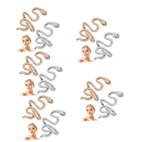 BESPORTBLE 5 Sätze Schlangenringe Schmuck Mädchen Teenager Kleiner Finger Schlangenring Für Schlangenförmiger Frauen Klingen Retro- Metall 2 Stücke * 5 BESPORTBLE 5 Sätze Schlangenringe Schmuck Mädchen Teenager Kleiner Finger Schlangenring Für Schlangenförmiger Frauen Klingen Retro- Metall 2 Stücke * 5 von BESPORTBLE