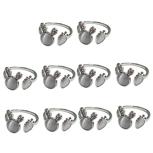 BESPORTBLE 5 Sätze Teiliges Damen Finger Ring Mit Kaninchen Verstellbarer Dainty Ring Kreativ Für Partys Geburtstage Feiertage Alltagskleidung 2 Stück * 5 von BESPORTBLE
