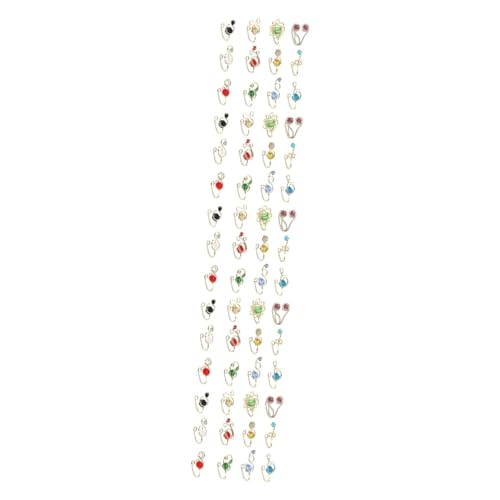 BESPORTBLE 5 Sätze Teiliges Nasenmanschetten Für Durchbohrte Afrikanischer Nasenschmuck Verstellbar Hautfreundlich Für Damen Goldfarbene Designs Für Partys 12 Stück * 5 von BESPORTBLE