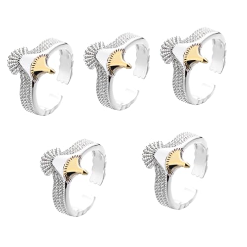 BESPORTBLE 5stücke Retro Eagle Ring Für Frauen Verstellbarer Finger Ring Einzigartiger Punk Stil Als Zu Weihnachten Valentinstag Oder Geburtstagsfeiern von BESPORTBLE