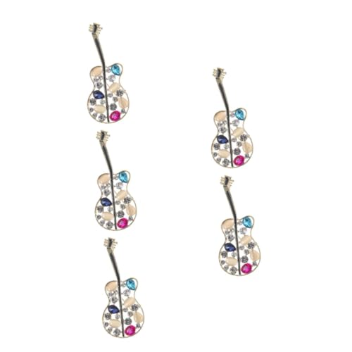 BESPORTBLE 5 Stück Gitarrenbrosche Musikinstrument Brosche Hemd Anstecknadel Gitarren Anstecknadel Musik Anstecknadel Musikinstrument Anstecknadel Brosche Zum Basteln Elegante von BESPORTBLE