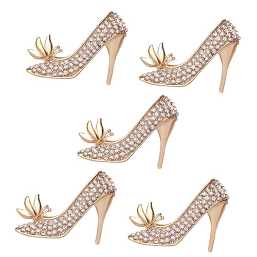 BESPORTBLE 5 Stück Hochzeitsanstecker für Frauen Funkelnde High Heel Brosche mit Glitzer Rhinestones für Besondere Anlässe Wie Valentinstag Geburtstage oder Hochzeiten Elegantes Accessoire von BESPORTBLE