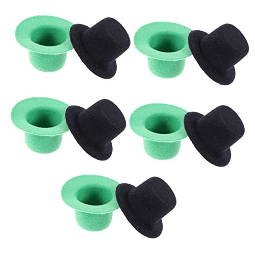 BESPORTBLE 5 Stück Hut Zubehör Erwachsene Kleiner Hut Mini Bastelzubehör Gefühlt Handwerksbedarf Haarnadeln Selber Machen St. Patrick's Day Haarnadel-accessoire Vlies von BESPORTBLE
