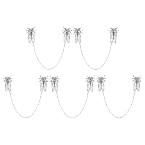 BESPORTBLE 5 Stück Insektenbrosche: Niedliche Zikaden-Brosche mit langer Kette, Quaste, Anstecknadel, Tier-Corsage, Cartoon-Kleidung, Schmuck für Frauen und Männer, Geschenke von BESPORTBLE