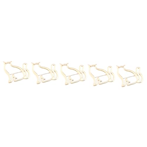 BESPORTBLE 5 Stück Katze Brosche Katzen Brosche Tier Brosche Mode Brosche Schmuck Brosche Tier Anstecknadel broschen für kleidung Für Frauenbroschen Tiere Wäscheklammer Legierung Golden von BESPORTBLE