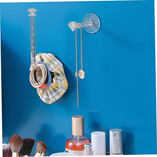 BESPORTBLE 5 Stück Klebender Haarschmuck Organizer Teiliges Wandhalterung für Haargummis und Haarbänder Transparent Glitzernd Vielseitig Montierbar für Schlafzimmer Badezimmer Wohnzimmer von BESPORTBLE