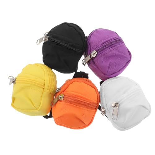 BESPORTBLE 5 Stück Mini Rucksack Schlüsselanhänger aus Langlebigem Material Dekorativer Taschenanhänger mit Funktionalem Reißverschluss Modisches Accessoire für Damen und Geschenkidee von BESPORTBLE