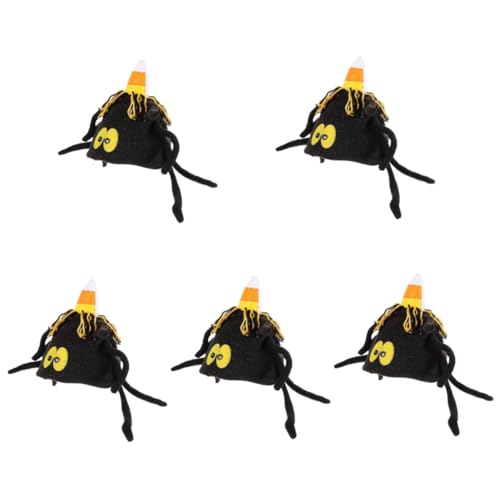 BESPORTBLE 5 Stück Neuheitshut Aus Stoff Vorabend Party Lustige Hüte Kopfbedeckung Kostümhut Halloween Mini Elf Cosplay Schrägstrich Erwachsene Für Spinne Drucken Hut- -requisite von BESPORTBLE