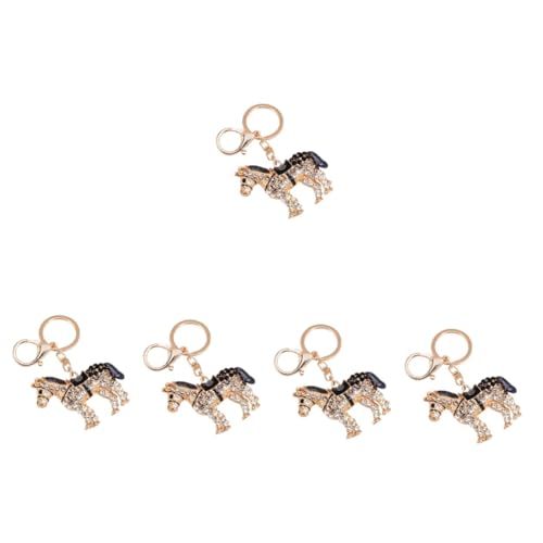 BESPORTBLE 5 Stück Schlanker Pferd Schlüsselanhänger Funkelnden Strasssteinen Modisches Accessoire für Damen und Herren Langlebiger Leichter Charms Anhänger für Taschen und Rucksäcke von BESPORTBLE