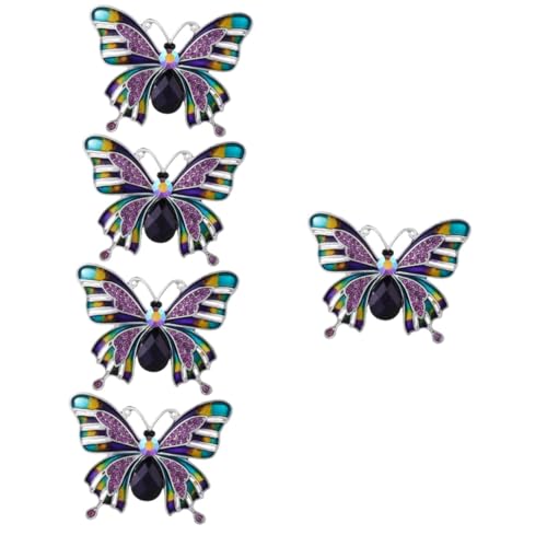 BESPORTBLE 5 Stück Schmetterlingsbrosche Anstecker für Damen Modisches Accessoire für Kleidung Schals Taschen für Besondere Anlässe Geburtstage Hochzeiten Langlebig Pflegeleicht von BESPORTBLE