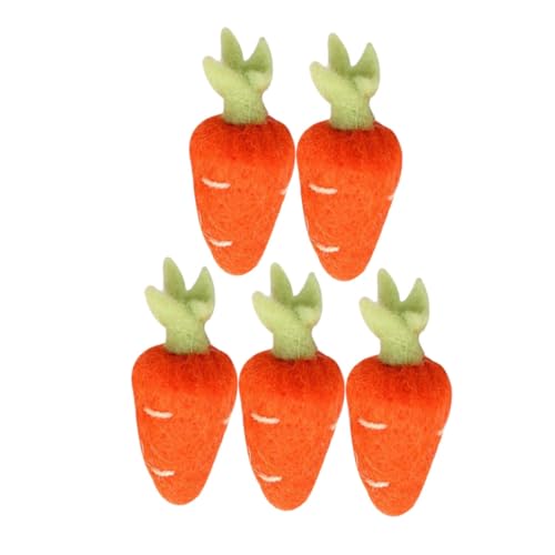 BESPORTBLE 5stücke Filz Karotten Form Charms Diy Haarnadel Dekorationen Materialien Für Kleidung Broschen Kopfschmuck von BESPORTBLE