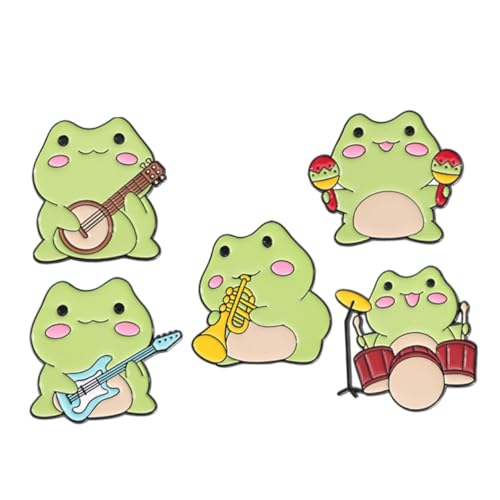 BESPORTBLE 5 Stück Teiliges Frosch Broschen Metall Anstecknadeln Cartoon Tiermotiv für Kleidung Rucksack Hüte Vielseitige Dekorative Pins Langlebig und Detailreich von BESPORTBLE