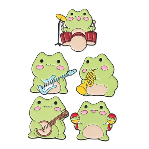 BESPORTBLE 5 Stück Teiliges Frosch broschen Langlebiger Legierung Niedliche Tier anstecknadeln für Kleidung Rucksäcke Hüte Modische Accessoires mit Glänzendem Metall finish von BESPORTBLE