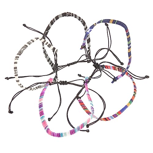 BESPORTBLE 5 Stück Teiliges Handgefertigte Boho Armbänder für Männer und Frauen Verschiedene Designs Strapazierfähiges Material zu Tragen für Strandmode und Freizeitaktivitäten von BESPORTBLE