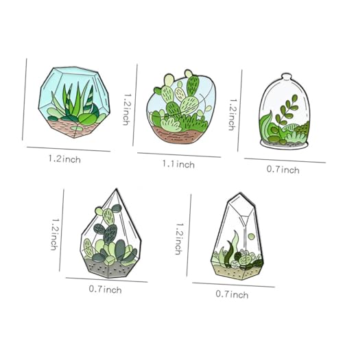 BESPORTBLE 5 Stück Teiliges Pflanzen Broschen Cartoon Design Kreative Anstecker Modische Kleidungsschmuck Vielseitige Party Accessoires für Damen und Herren von BESPORTBLE