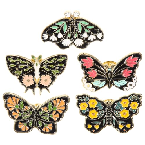 BESPORTBLE 5 Stück Teiliges Schmetterling Broschen aus Metall Kreative Anstecknadeln für Kleidung Vintage Design Modische Pins für Damen als Geschenk und Accessoire für Jacken Schals und von BESPORTBLE