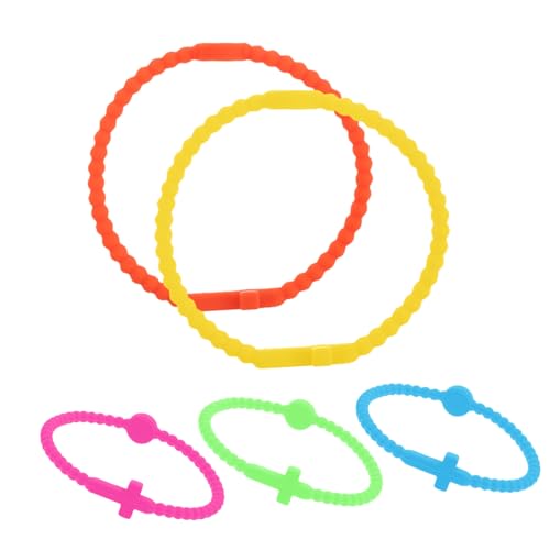 BESPORTBLE 5 Stück Teiliges Set Farbenfrohe Silikonarmbänder mit Kreuzmotiv Elastische Sportarmbänder für Fußball Basketball Volleyball Fans Komfortable Strapazierfähige von BESPORTBLE