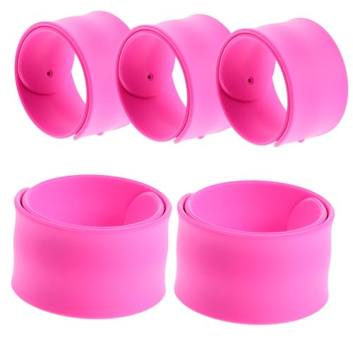 BESPORTBLE 5 Stück Teiliges Silikon Slap Armband Elastische Farbige Schnapparmbänder für Erwachsene Einfache Handhabung Sichere Partygeschenke und Wristbands für Mädchen und Freunde von BESPORTBLE