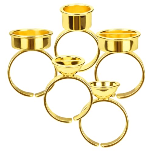 BESPORTBLE 5 Stück Teiliges Tattoo Pigment Ring Wiederverwendbare Waschbare Tattoo Ink Cups für Microblading Wimpernverlängerung Kompakt und Leicht Geeignet für Professionelle Make Up von BESPORTBLE
