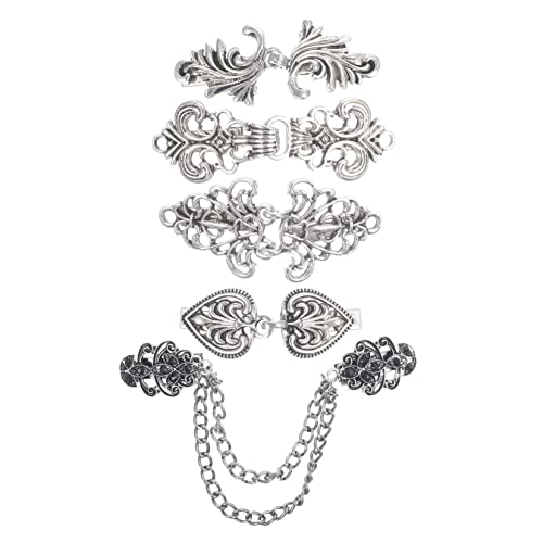 BESPORTBLE 5 Stück Teiliges Vintage Cardigan Clips für Damen Robuste Pullover Spangen mit Blumenmuster Eleganter Umhang Verschluss Vielseitig für Strickjacken Kleider Schals und Hemden von BESPORTBLE