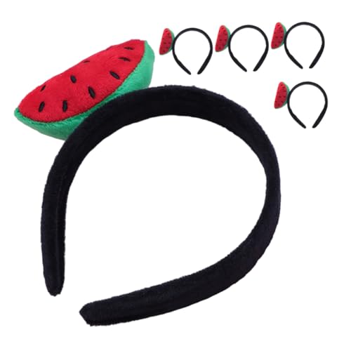 BESPORTBLE 5 Stück Teiliges Wassermelonen Plüsch Haarreifen Weiche Realistische Früchte Haarbänder Lustiges Accessoire für Damen Komfortabel und Leicht für Sommerparty Kostüm und Alltag von BESPORTBLE