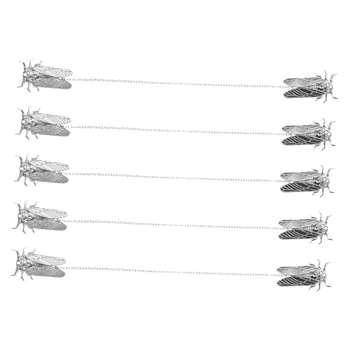 BESPORTBLE 5 Stück Tierbroschen Zikaden Brosche mit Langer Quaste aus Metall Vielseitiger Anstecker für Hemd Mantel Pullover Sicherer Halt Leicht und Robust Modisches Schmuckaccessoire für von BESPORTBLE