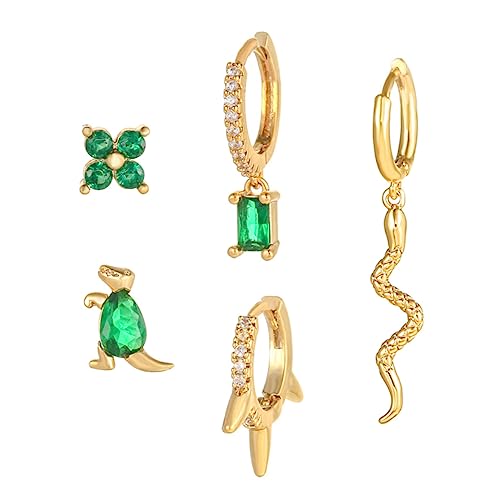 BESPORTBLE 5 Stück Tierohrringe gesetzt tierische Ohrringe kleine Creolen Ohrstecker Creolen für Damen Ohrhöpfen Reifenohrringe Strassohrringe Nasenringe Reifen Piercing-Schmuck Zirkon Grün BESPORTBLE 5 Stück Tierohrringe gesetzt tierische Ohrringe kleine Creolen Ohrstecker Creolen für Damen Ohrhöpfen Reifenohrringe Strassohrringe Nasenringe Reifen Piercing-Schmuck Zirkon Grün von BESPORTBLE