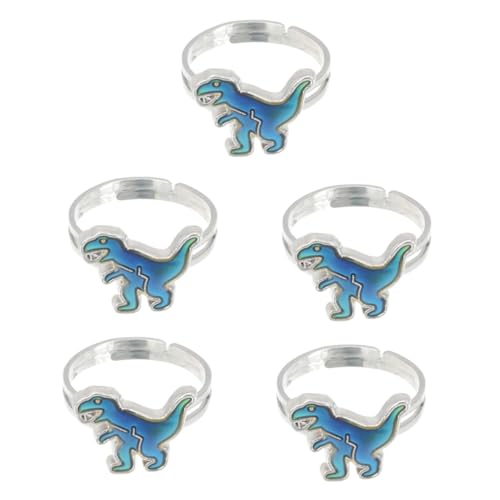 BESPORTBLE 5 Stück Verstellbare Stimmungsringe für Frauen Farbwechselnde Ringe Robustem Partys Geburtstage Mitgebsel Einzigartiges Design für Erwachsene von BESPORTBLE