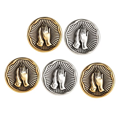 BESPORTBLE 5 Stück Vintage Brosche Praying Hand Legierung Kreative Schmuckklammer Vielseitiger Party Anstecker Eleganter Modeschmuck für Kleidung Taschen Hüte Zufällige Farben von BESPORTBLE