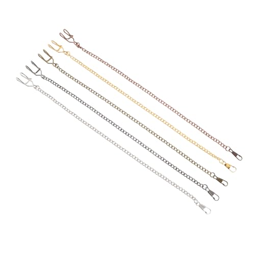 BESPORTBLE 5 Stück Vintage Taschenuhrkette aus Metall mit Karabiner Robuste Fob Watch Chain für Herren Vielseitige Jeans Weste Kette Stilvolle Ersatzkette im Retro Stil von BESPORTBLE