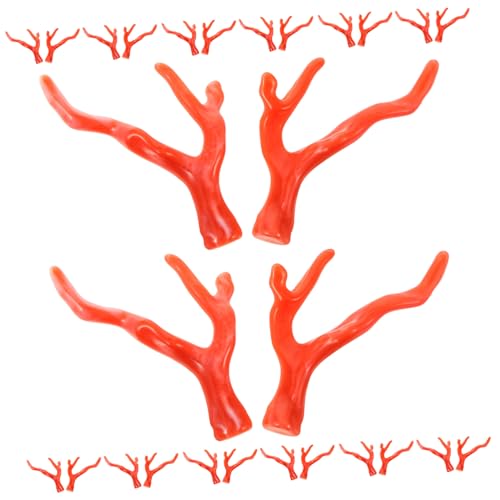 BESPORTBLE 50 Stück DIY Hirschgeweih Dekorationen Robuste Hirschhörner Klassischem Rot Vielseitig für Partydeko Haaraccessoires und Weihnachtsbasteleien Handliche Einfache Handhabung von BESPORTBLE
