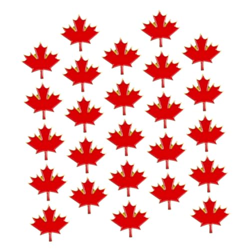BESPORTBLE 50 Stück Teiliges Kanadische Ahornblatt Broschen Robustem Zinklegierungsmaterial Emaillierte Herbstblatt Anstecknadeln für Pullover Hüte Taschen Souvenirs und Damenaccessoires von BESPORTBLE