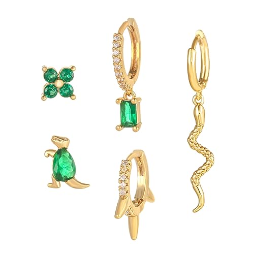 BESPORTBLE 5Er-Sets Strass-Ohrringe kleine Creolen Nasenringe Reifen grüne Ohrringe Creolen für Damen Piercing-Schmuck Ohrstollen Ohrstecker Ohrhöpfen Messing Green BESPORTBLE 5Er-Sets Strass-Ohrringe kleine Creolen Nasenringe Reifen grüne Ohrringe Creolen für Damen Piercing-Schmuck Ohrstollen Ohrstecker Ohrhöpfen Messing Green von BESPORTBLE