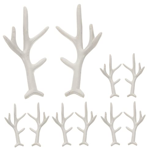 BESPORTBLE 5Paare Künstliche Geweihe für Weihnachten DIY Haardekor Weiß Realistisches Aussehen für Kostümpartys und Bastelprojekte von BESPORTBLE