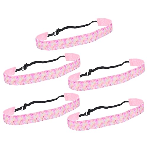 BESPORTBLE 5St elastisches Stirnband stirnband elastische haargummi Workout-Yoga-Stirnband verstellbare Stirnbänder für Mädchen Haarschmuck für Sport-Stirnbänder für dünn von BESPORTBLE