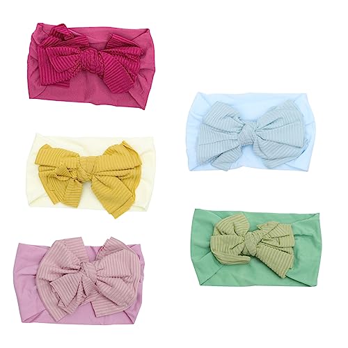 BESPORTBLE 5Stücke Bow Stirnbänder Elastisches Nylon Haarschmuck Atmungsaktive Bequeme Kopfbedeckung für Neugeborene von BESPORTBLE