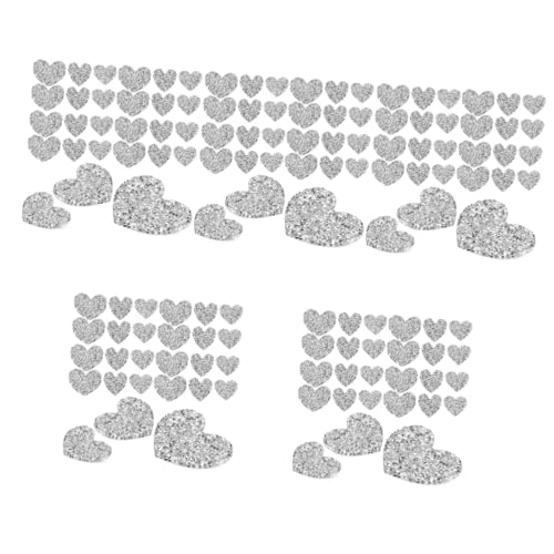 BESPORTBLE 5sets Herz Glitzer Flecken Doppelt Creolen Aus Sterlingsilber Strassapplikation Bausatz Zucht Strass-herzapplikation Abgänger Kariert Hut-patch Gold Cool Harz-strasssteine 30pcs*5 von BESPORTBLE