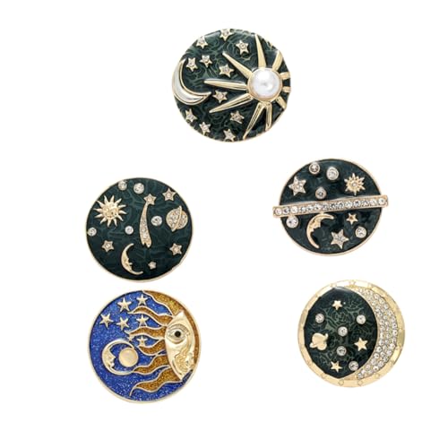BESPORTBLE 5stücke Galaxy-themenbroschen Aus Legierung Kreative Modeaccessoires Für Kleidung Elegante Anstecker Für Partys Hochzeiten Und Alltagsoutfits von BESPORTBLE