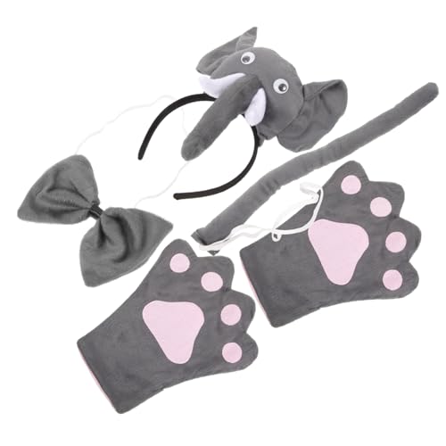 BESPORTBLE 5stücke Tier Cosplay Accessoires Handschuhe Stirnband Mit Und Fliege Aus Hautfreundlichem Material Vollgefüllt Mit Party-anzieh Und Rollenspiele von BESPORTBLE