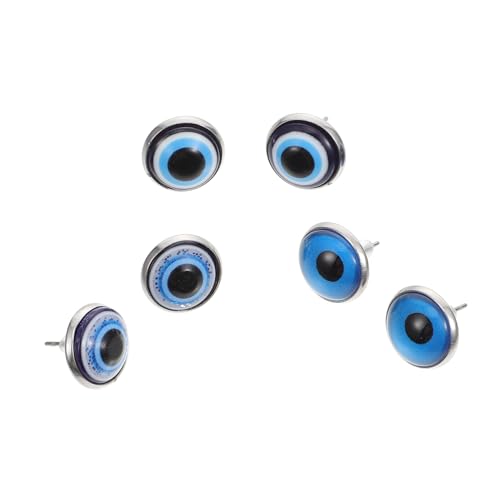 BESPORTBLE 6 Paare Herren Ohrstecker aus Legierung Retro Stil Blaues Auge Design Modischer Ear Jewelry Ohrschmuck für Männer Leicht und Langlebig Einzigartiges Accessoire von BESPORTBLE