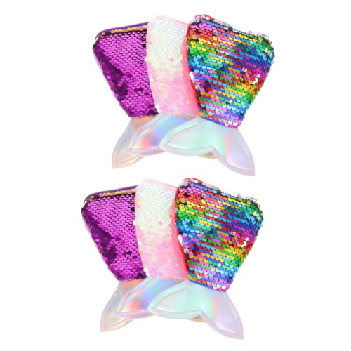 BESPORTBLE 6 Stck Teiliges Meerjungfrau Münzbörsen mit Glitzerelementen Kleine Umhängetaschen für Mädchen Vielseitig Tragbar für Kindergeburtstag und Meerjungfrauen Mottoparty von BESPORTBLE