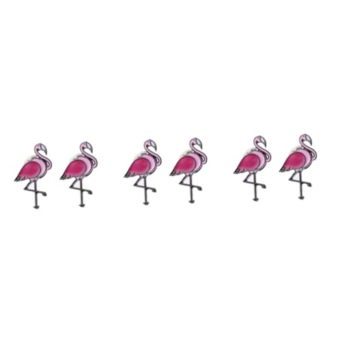 BESPORTBLE 6 Stck. Flamingo Broschen Cartoon Anstecknadeln Umweltfreundliche Legierung Party Schmuck für Damen Mädchen Kleidung Accessoires von BESPORTBLE