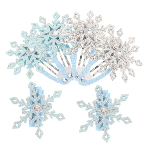 BESPORTBLE 6stücke Schneeflocken Haarclips Für Mädchen Süße Haarschmuckaccessoires Mit Funkelnden Verzierungen Für Jeden Anlass Für Partys Und Alltag von BESPORTBLE