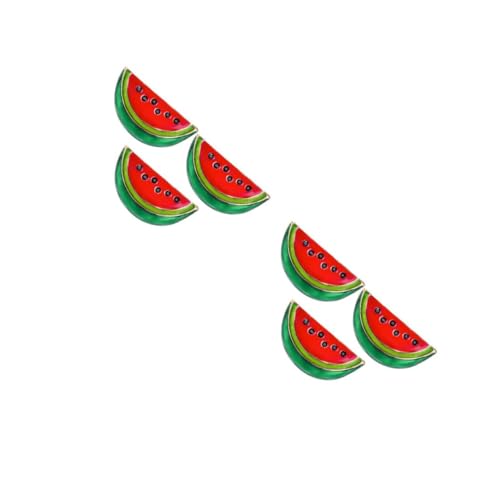 BESPORTBLE 6 Stck. Teiliges Wassermelonen Broschen aus Langlebigem Legierungs Material Modische Cartoon Anstecknadeln für Damen Vielseitiger Schal und Cardigan Clip Geeignet für Alltag und von BESPORTBLE