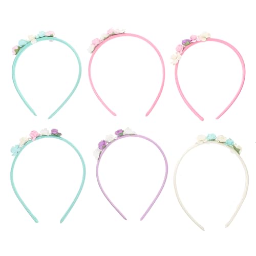 BESPORTBLE 6 Stück Blumenstirnbänder für Mädchen, künstliche Rosen, Haarband, Blumenmädchen-Haarschmuck für Kinder, Weihnachten, Geburtstage und besondere Anlässe von BESPORTBLE