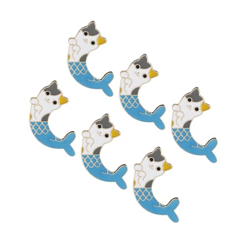 BESPORTBLE 6 Stück Goldene Katzen Meerjungfrau Broschen Modische Anstecknadeln aus Langlebiger Legierung Stilvolle Schmuckaccessoires für Damen und Mädchen Passend zu Pullover und Mantel von BESPORTBLE