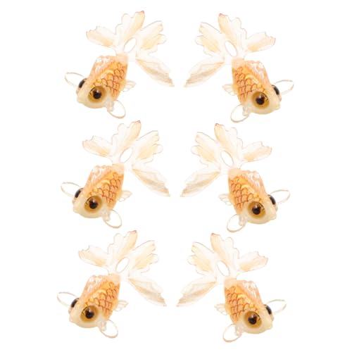 BESPORTBLE 6 Stück Goldfisch Anhänger aus Stabilem Resin Leichte DIY Schmuckanhänger für Ohrringe Halsketten Armbänder Verspieltes Fischdesign für Kreative Schmuckherstellung von BESPORTBLE